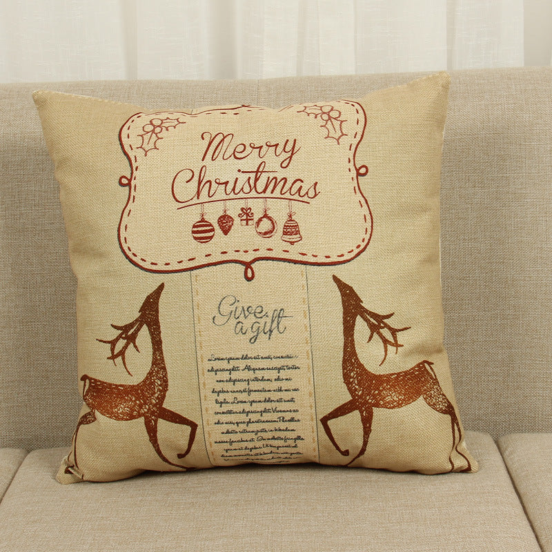 Christmas elk pillowcase