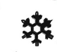 Snowflake Tool Card Portable Outdoor Emergency Octagonal Universal Snowflake