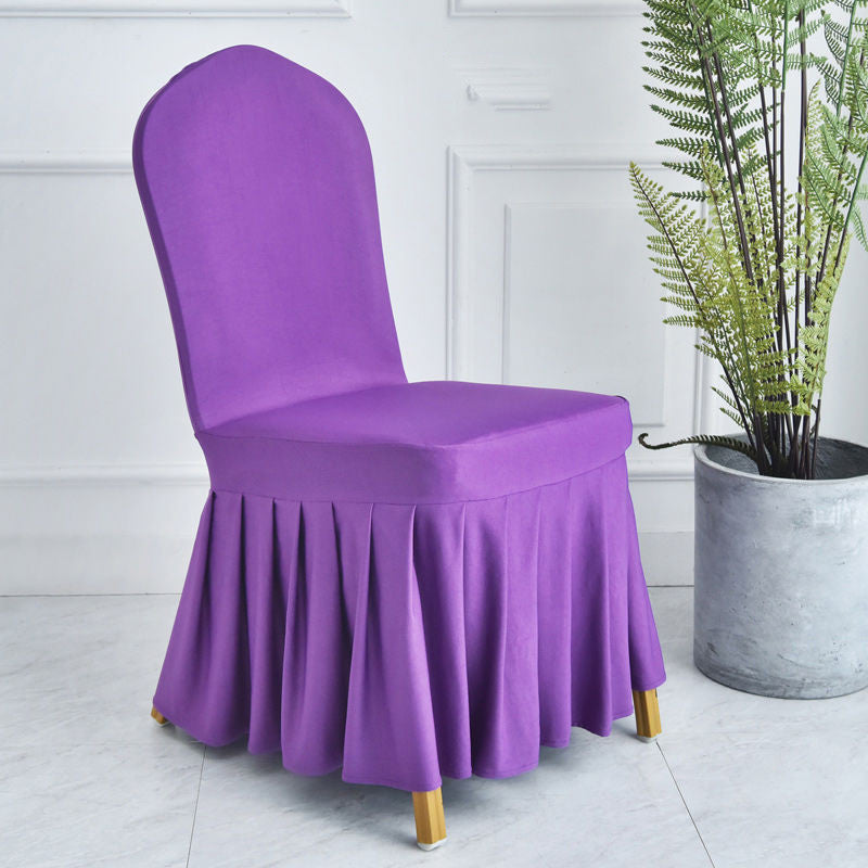 Pleated skirt side dining chair