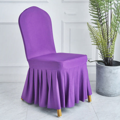 Pleated skirt side dining chair