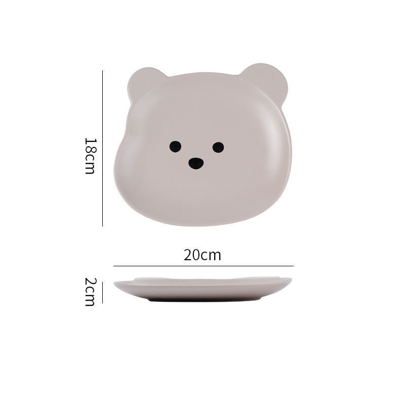 Home Cartoon Cute Bear-shaped Dinner Plate