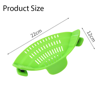 Universal Silicone Clip-on Pan Pot Strainer Anti-spill Pasta Pot Strainer Food Grade Rice Fruit Colander Strainer