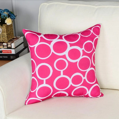 Geometric short plush pillowcase cushion cover