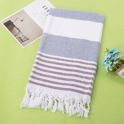 Cotton striped beach towel 100x180cm