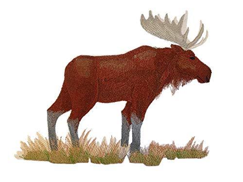 Animal Kingdom [ Moose ] Embroidered Iron on/Sew Patch [9.4" X 8.2"]