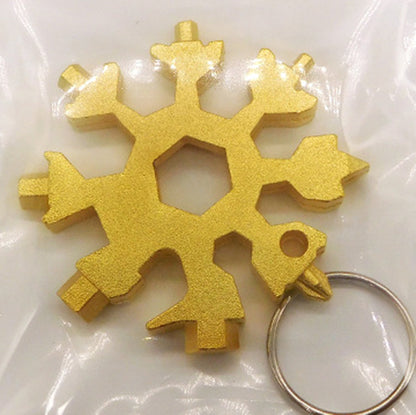 Snowflake Tool Card Portable Outdoor Emergency Octagonal Universal Snowflake