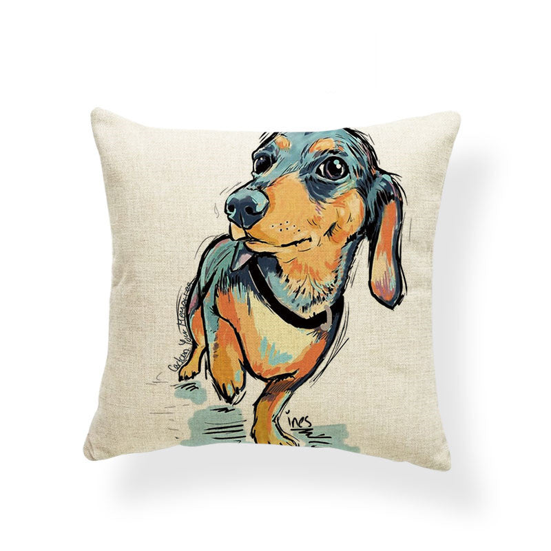 Dog Series Linen Cushions