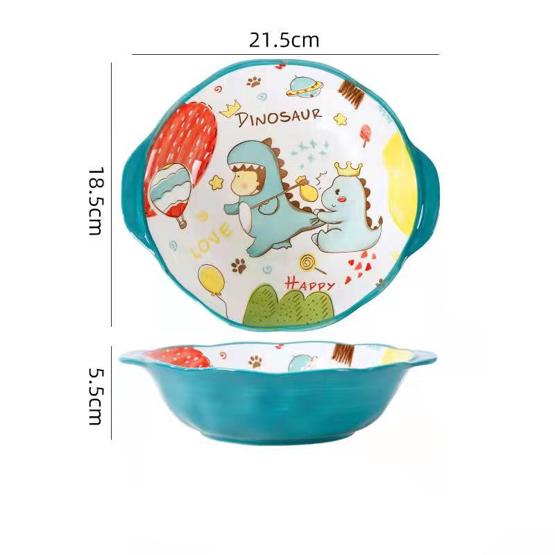 Cartoon Ceramic Dishes Set Tableware Bowl Household