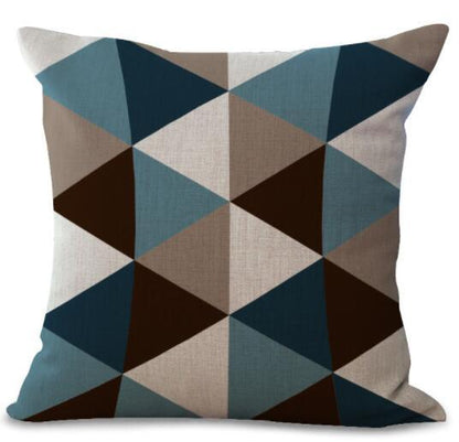 New Colorful Geometric Series Printed Linen Cotton Cushion Cover Home Decor Houseware Throw Pillow Case Almofadas Cojines