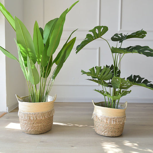 Weaving flowerpot extra large straw