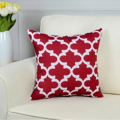 Geometric short plush pillowcase cushion cover