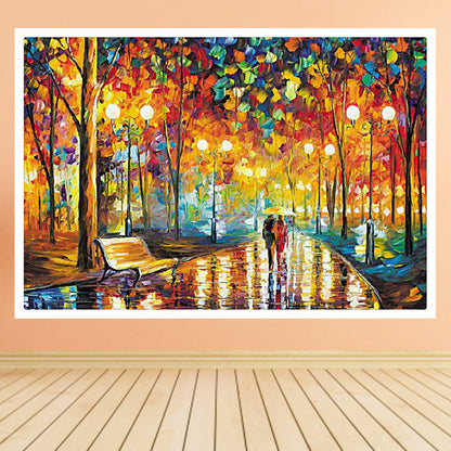 5d Diamond Painting Cross  Night Walk Square Full Diamond Living Room New Diy Handmade European Home Decoration