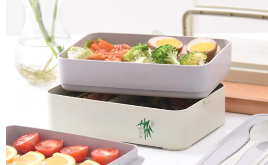 Eco-friendly bamboo 3-layer lunch box microwave safe bento