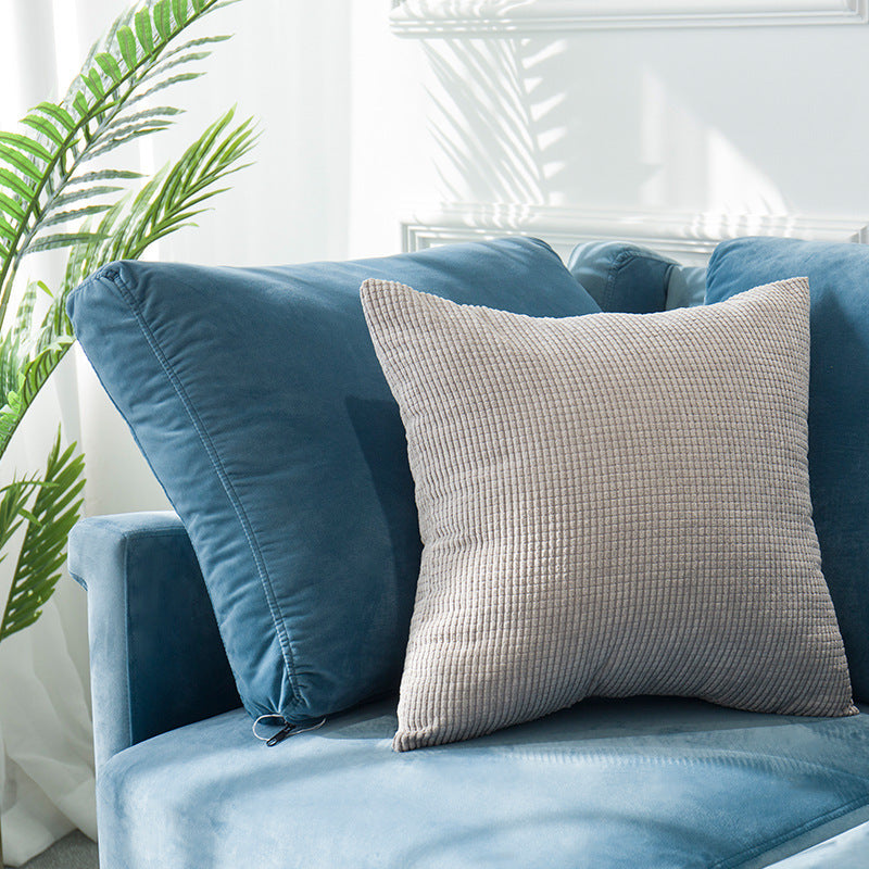 Simple square velvet pillowcase