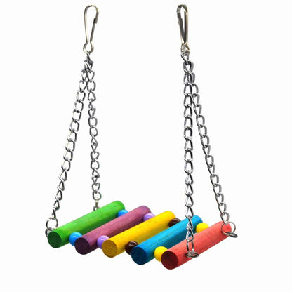 Colorful suspension bridge swing stand bar stand peony