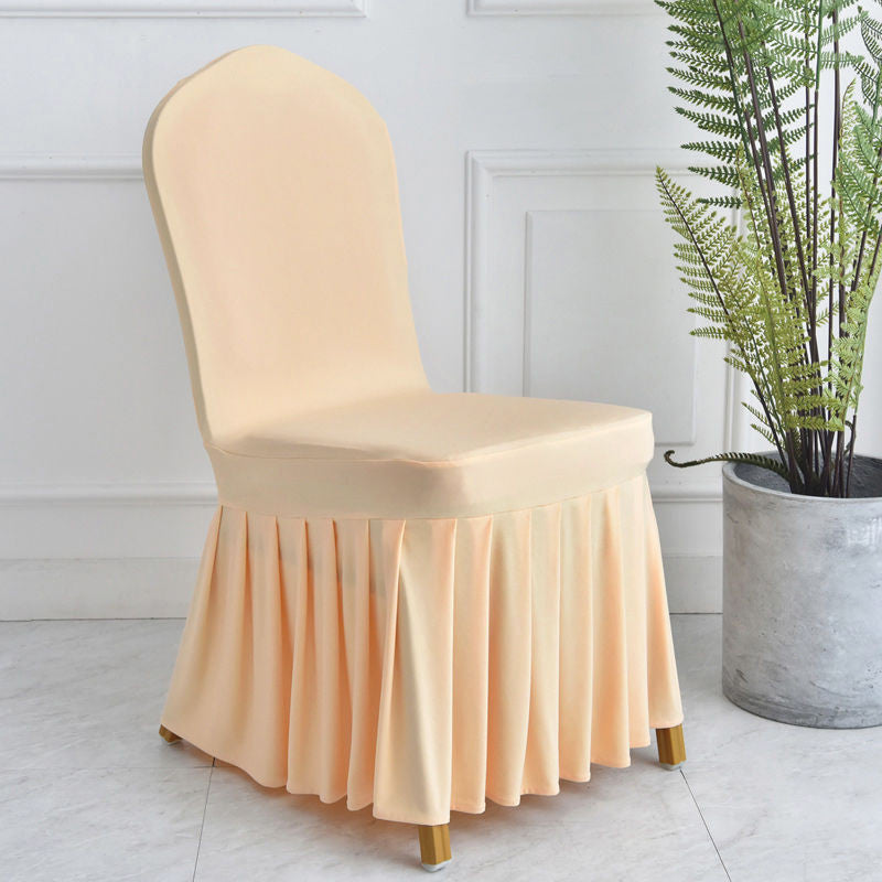 Pleated skirt side dining chair