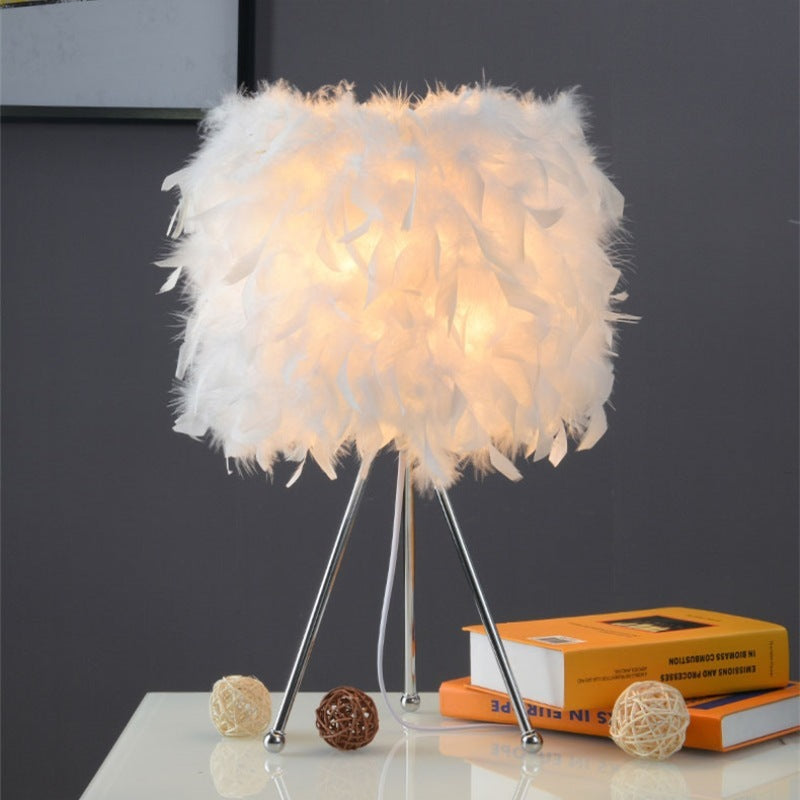 Feather bedroom cute girly night light