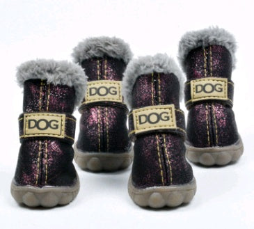 Dog Thick Snow Boots Keep Warm Teddy Autumn And Winter VIP Shoes