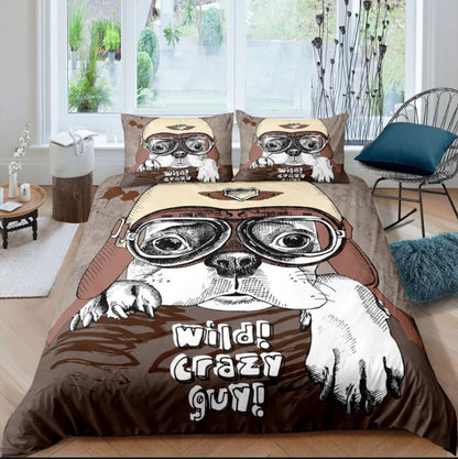 3D Pug Digital Printing Bedding Set