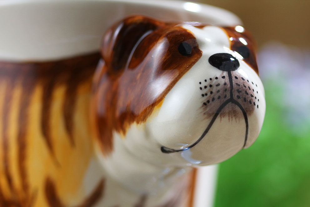 Animal mug Hand painted animal mug english bulldog ceramic mug