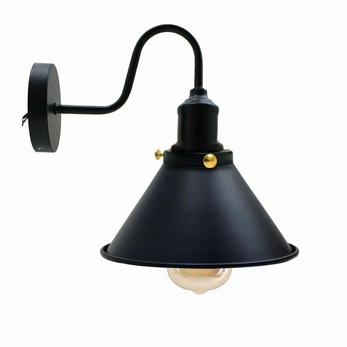 E27 Industrial Metal Wall Light Fitting Vintage Cone shape Wall