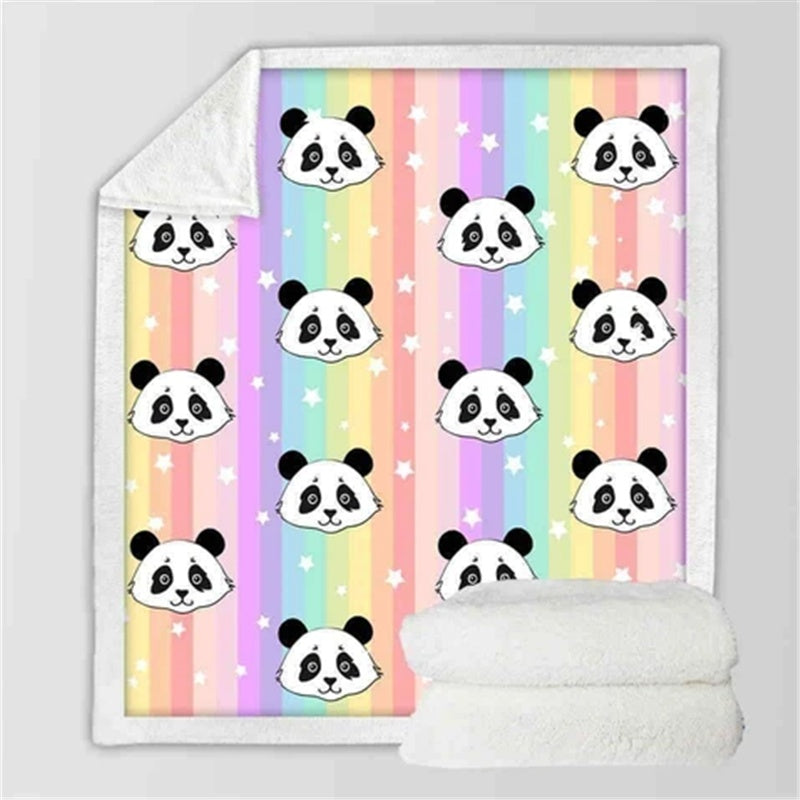 Panda series flannel blanket