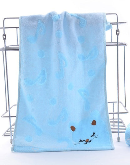 Bamboo Fiber Kitten Face Bath Towels