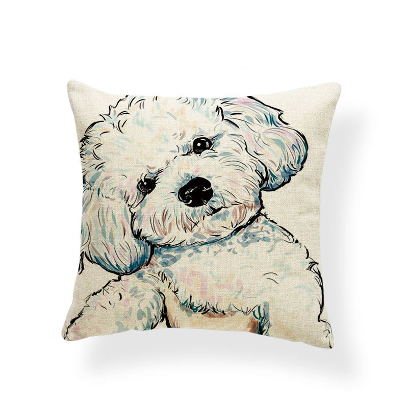 Dog Series Linen Cushions