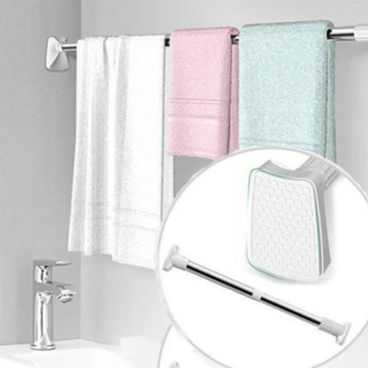 Telescopic Rod Bathroom Toilet Clothes Drying Rack