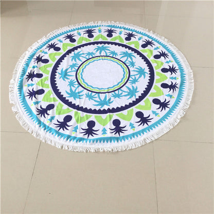 Round Tassel Pineapple Beach Towel