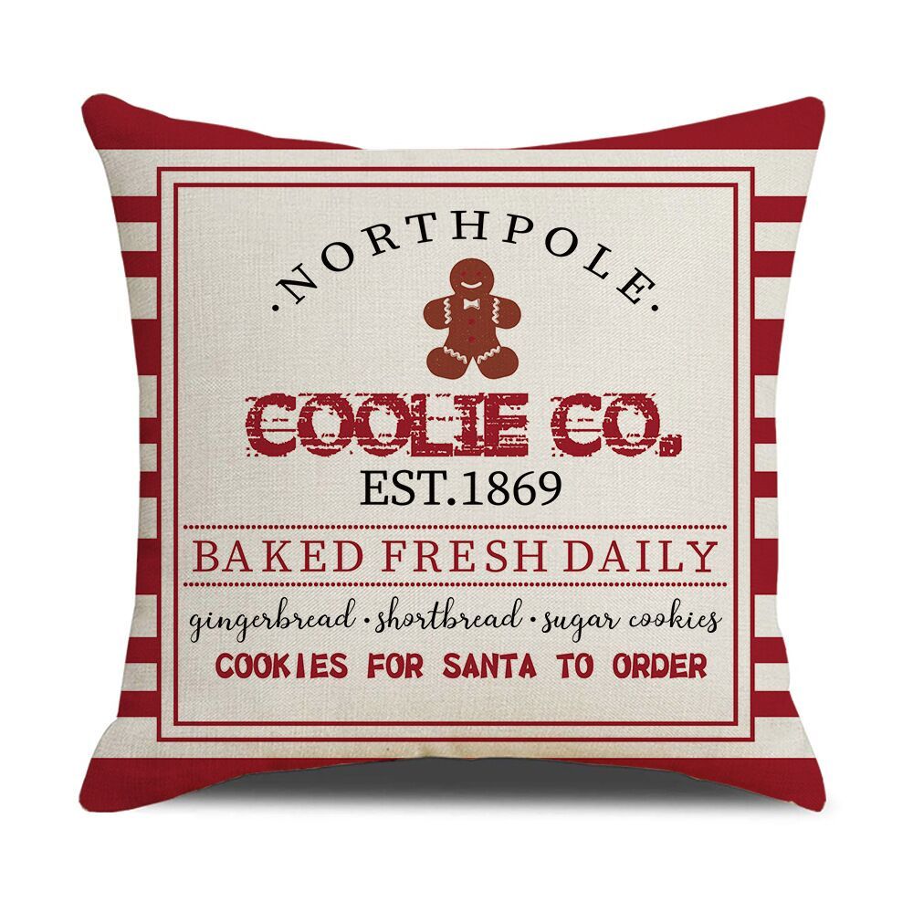 Red Letter Christmas Throw Pillow Cover