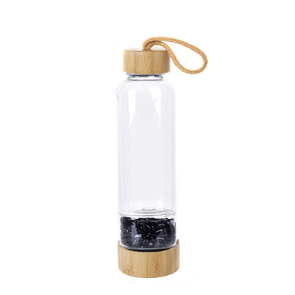 Natural crystal gravel water bottle