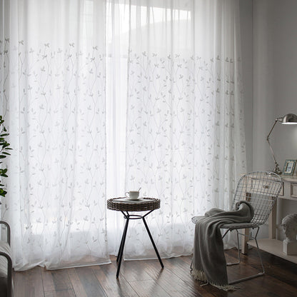 Gauze curtain of bedroom curtain of rural wind sitting room