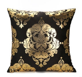 Elegant White and Gold Decorative Pillow Covers