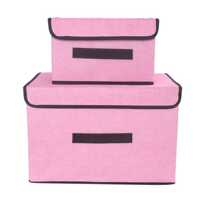 2PC/Set Closet Storage Box Collapsible Non Woven