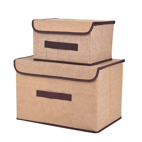 2PC/Set Closet Storage Box Collapsible Non Woven