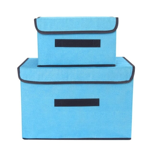 2PC/Set Closet Storage Box Collapsible Non Woven