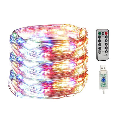 2 Pcs LED String Lights 65.6Ft 200LED Copper Wire String Lights