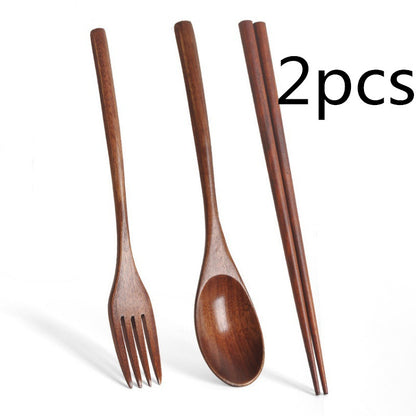 Long Handle Couple Spoon Chopsticks Portable Tableware