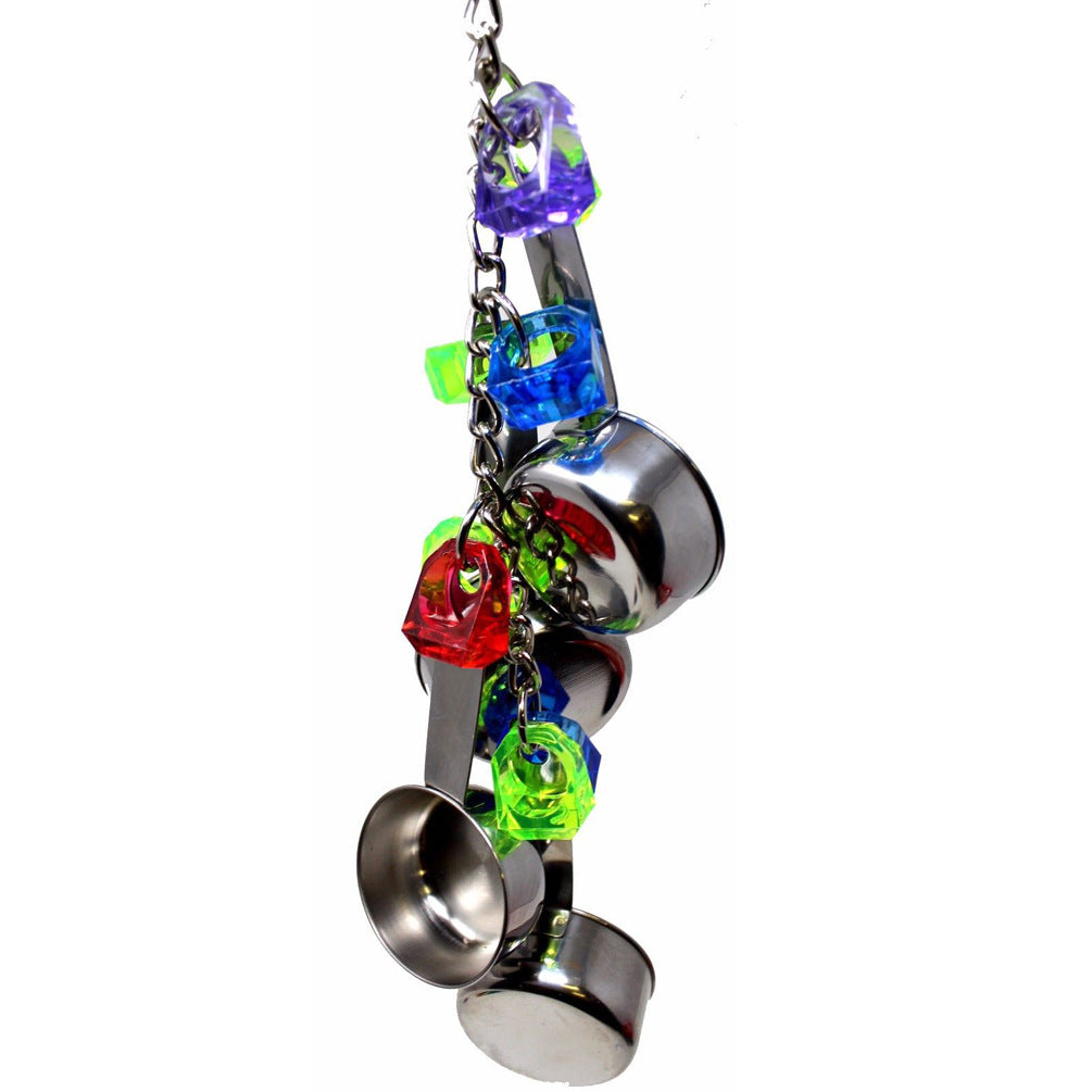 Parrot Bite Stainless Steel Four-pot String Toy