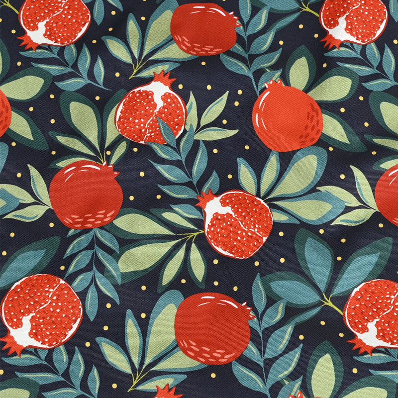 Fine Canvas Nordic Pomegranate Printed Fabric Cotton