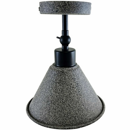 Retro Industrial Ceiling Flush Mount Light Metal Cone Shade Light