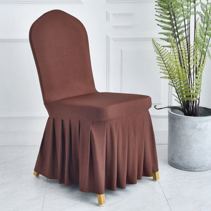 Pleated skirt side dining chair