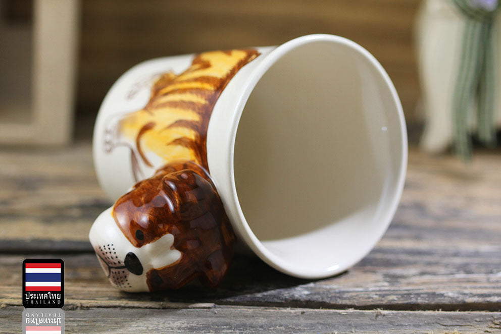 Animal mug Hand painted animal mug english bulldog ceramic mug