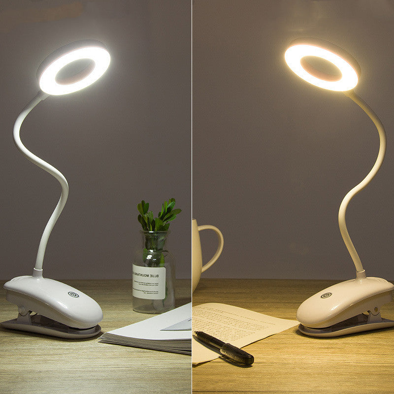 Clip-on rechargeable desk lamp