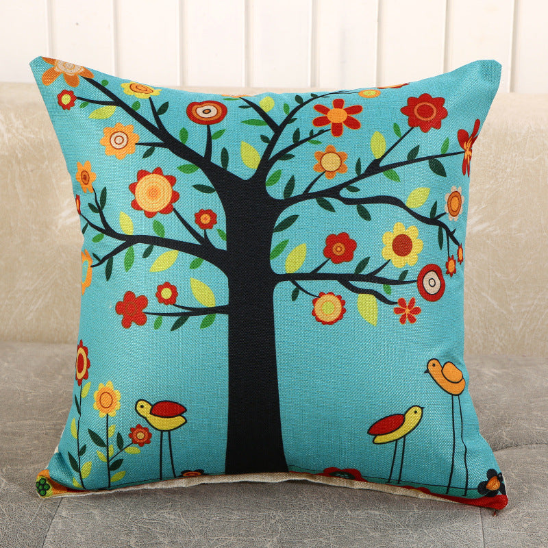 Fabric Decoration Supplies Car Gift Linen Printed Pillows Bedside Cushion Couch Pillow