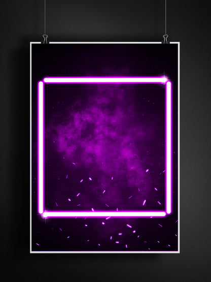 Retro Neon Game Poster Canvas Painting