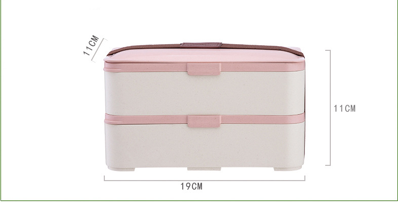 Eco-friendly bamboo 3-layer lunch box microwave safe bento