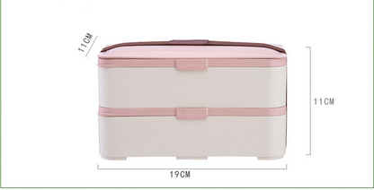 Eco-friendly bamboo 3-layer lunch box microwave safe bento