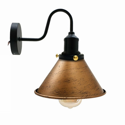 E27 Industrial Metal Wall Light Fitting Vintage Cone shape Wall